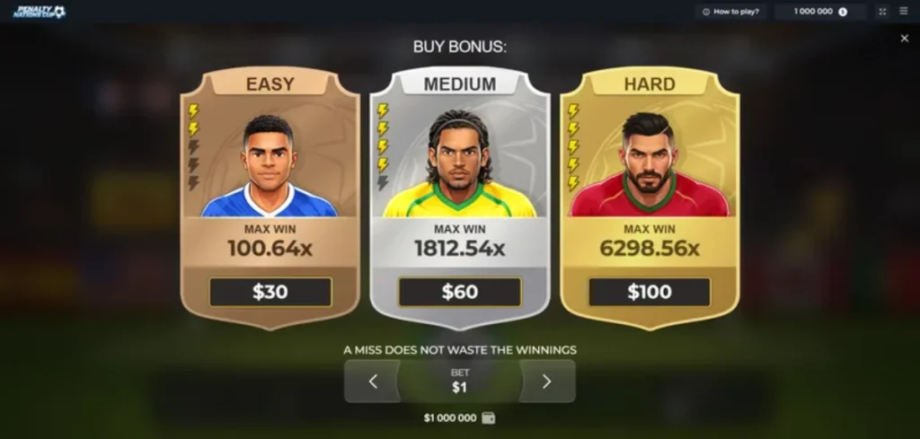 Penalty Nations Cup jeu casino